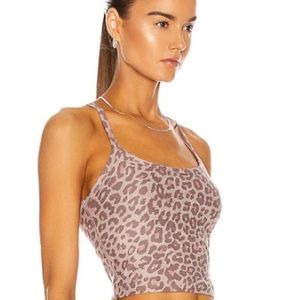 NWT Spacedye Leopard Slim Racerback Cropped Tank